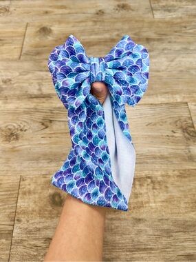 Baby Girl 0-6M Mermaid Headband Bow Bullet Fabric